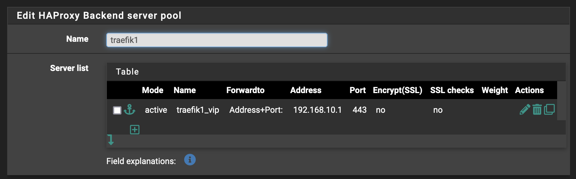 HAProxy Backend server pool